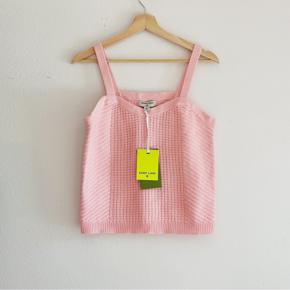 NWT Sandy Liang for Target knit pink crop tank
